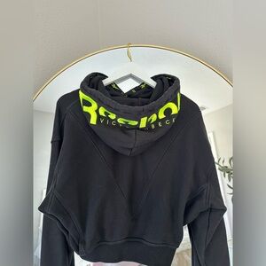 Victoria Beckham Black Hoodie with Neon Accents